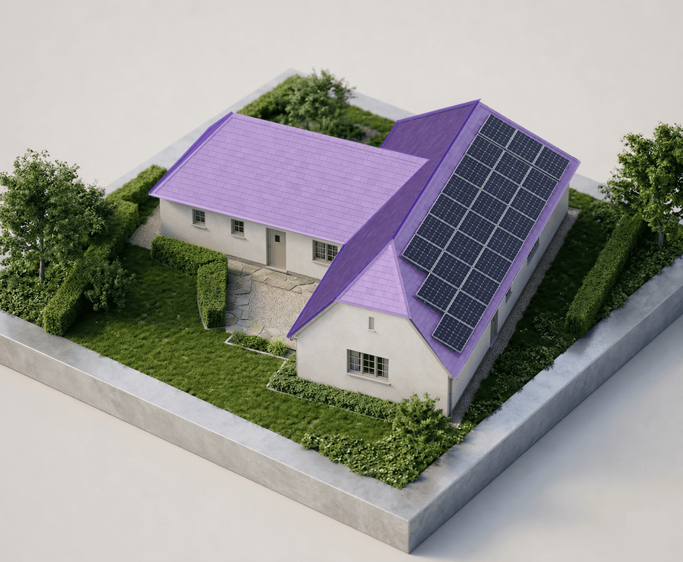 A clean, professional digital report showing solar ROI charts and final panel layout